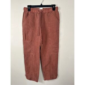 C&C California linen cargo cropped casual  pants sz XS